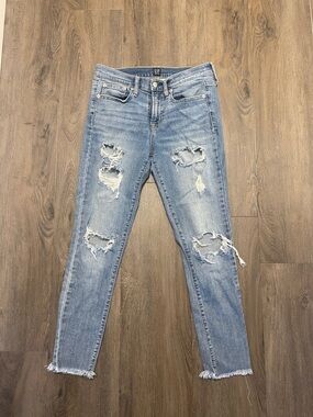 GAP Light Blue Distressed Skinny Jeans